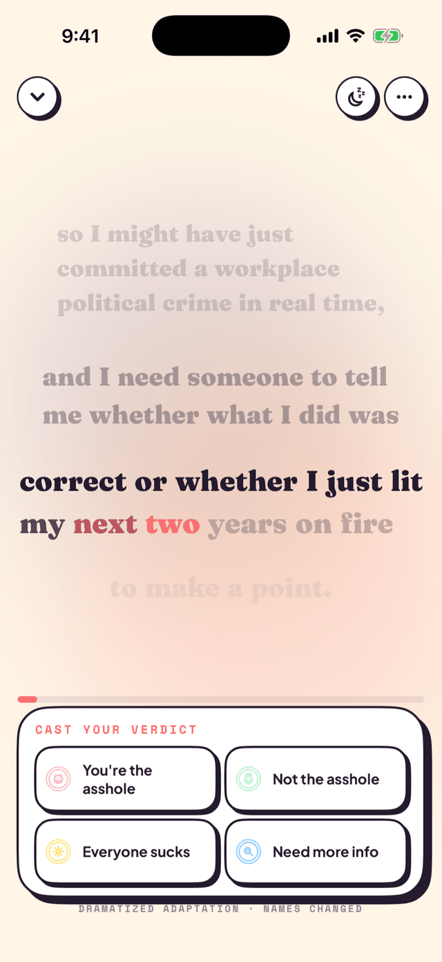 Read-along player highlighting the sentence being narrated